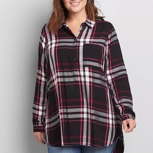 Plaid Popover Tunic